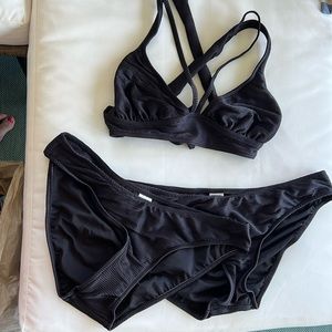 NBW Black ribbed bikini